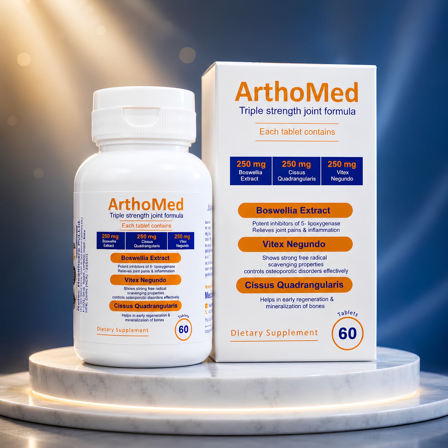 Arthomed tablets bottle front view