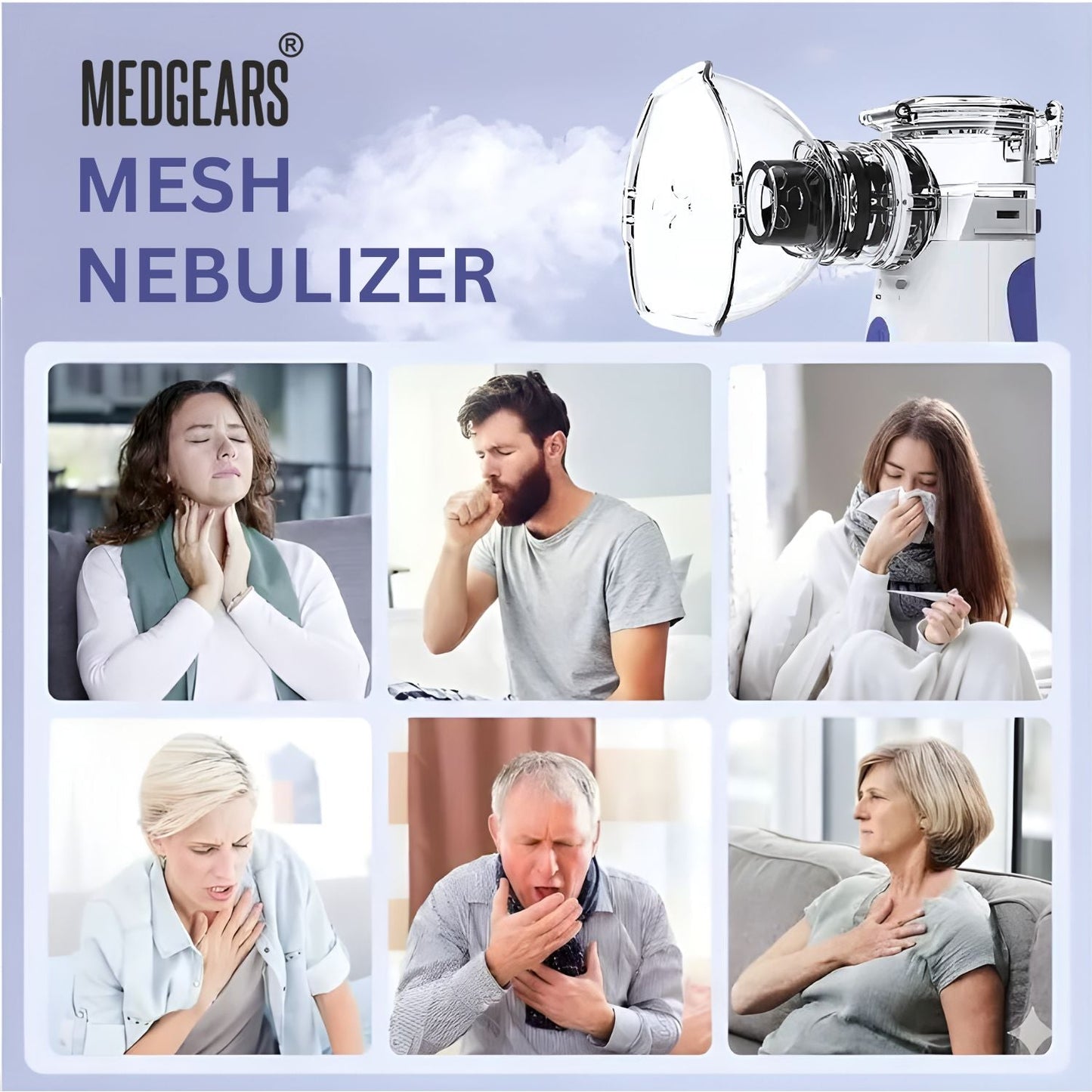 Fine mistportable mesh nebulizer for respiratory care