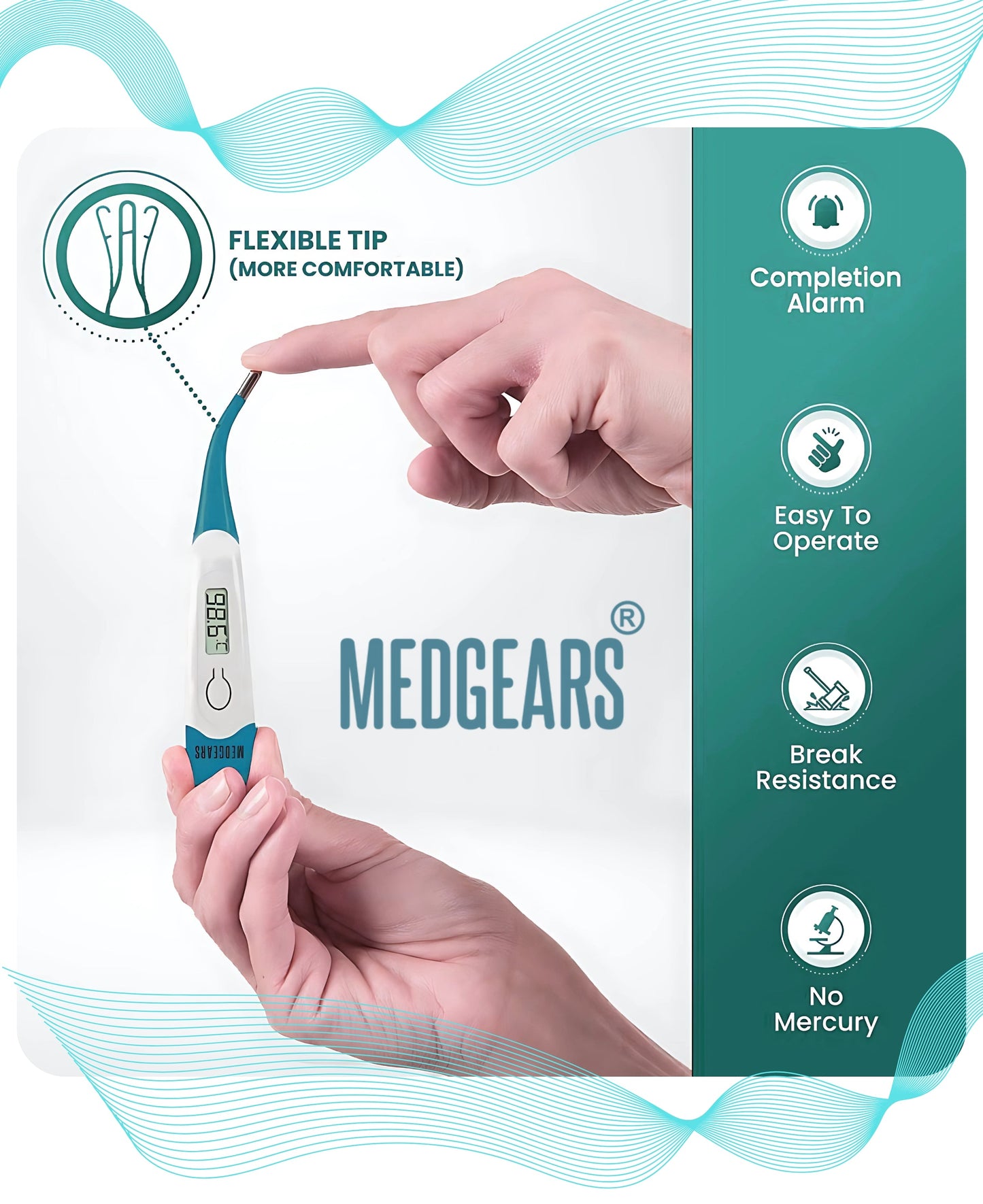 Medical digital thermometer for fever monitoring