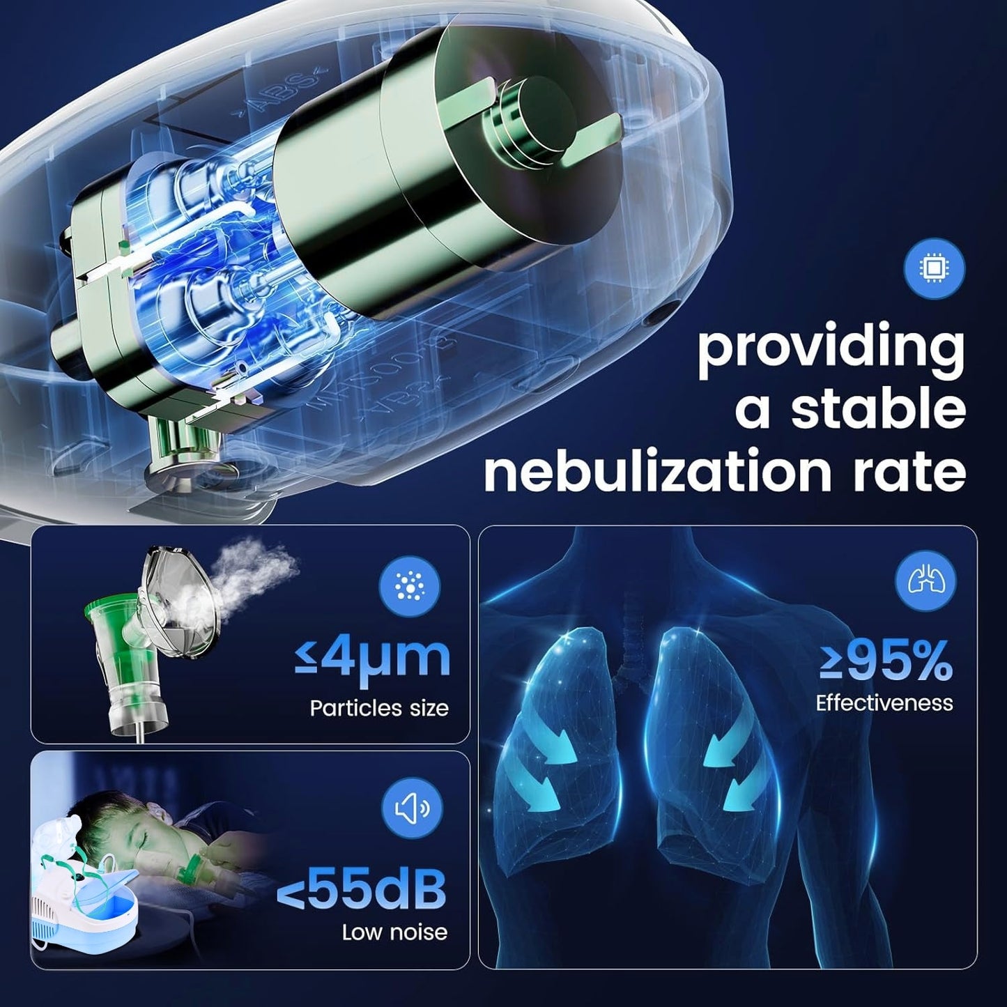 Portable compressor nebulizer with medicine chamber