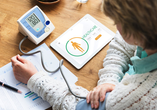 blood pressure monitor readings.