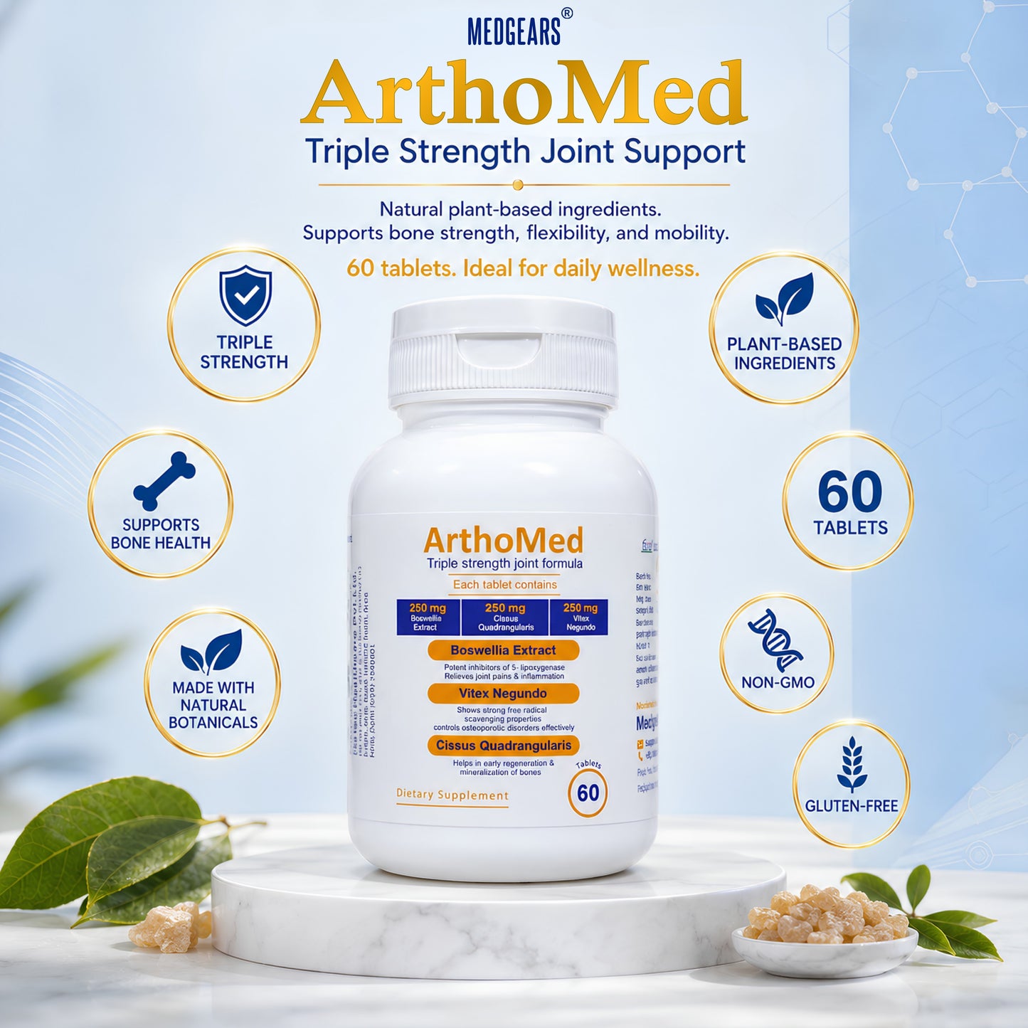 Herbal joint care tablets for wellness