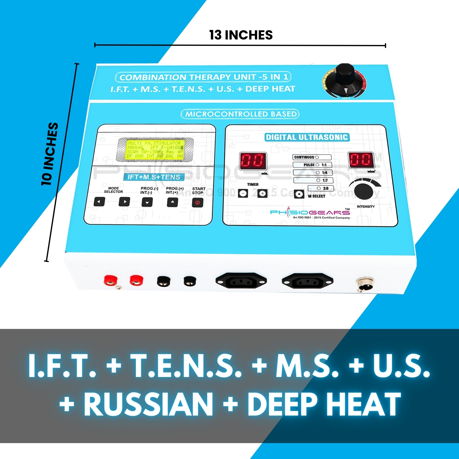  5 IN 1 Combination (IFT + Muscle Stimulator + TENS + Ultrasonic + Deep Heat)